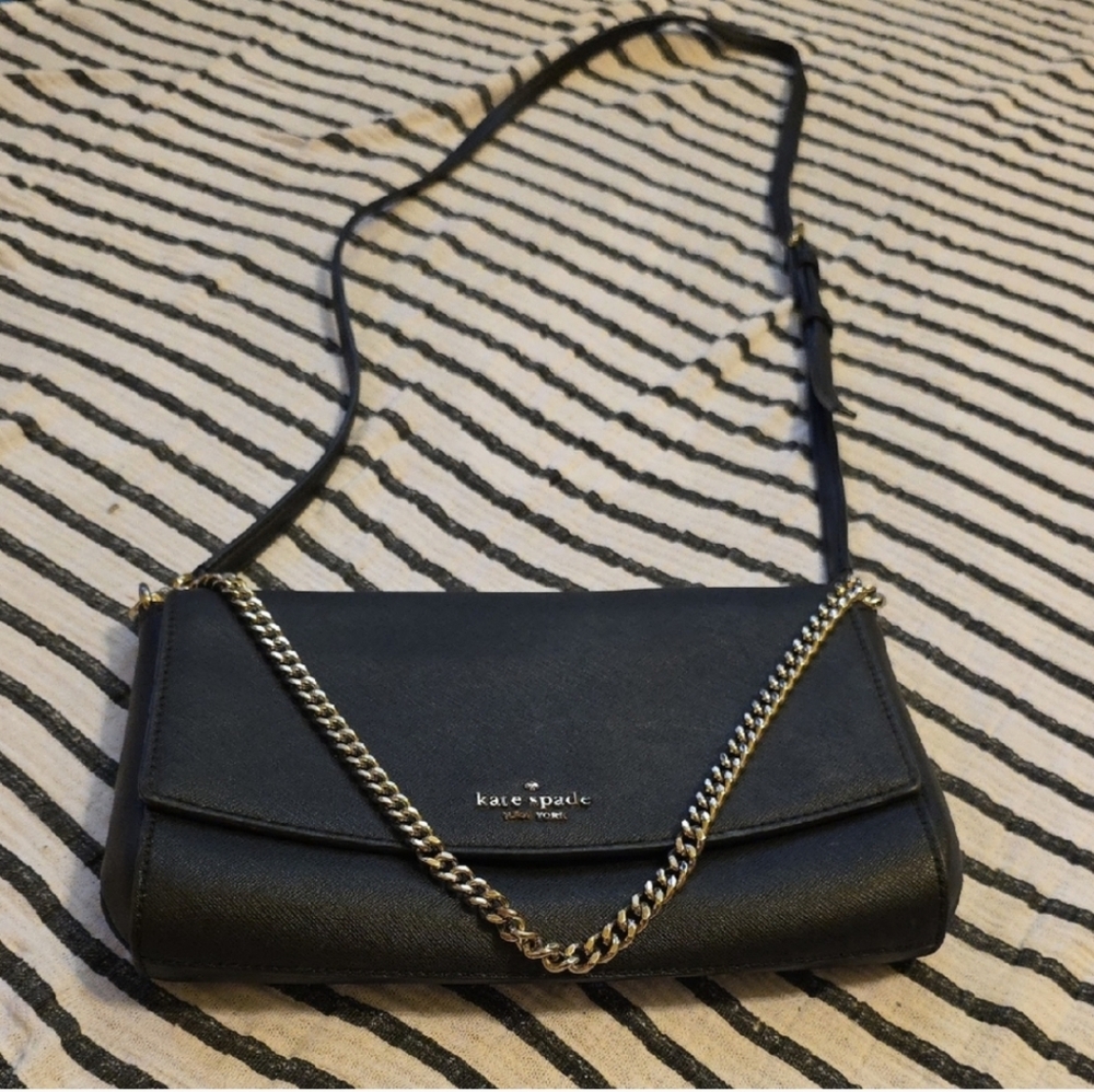 Kate Spade Black Crossbody Bag with Silver Hardware - Picture 8 of 8